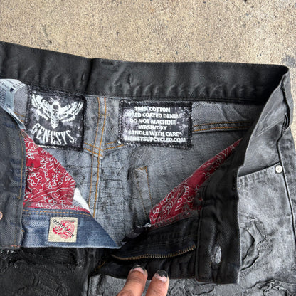 “Molt” coated denim