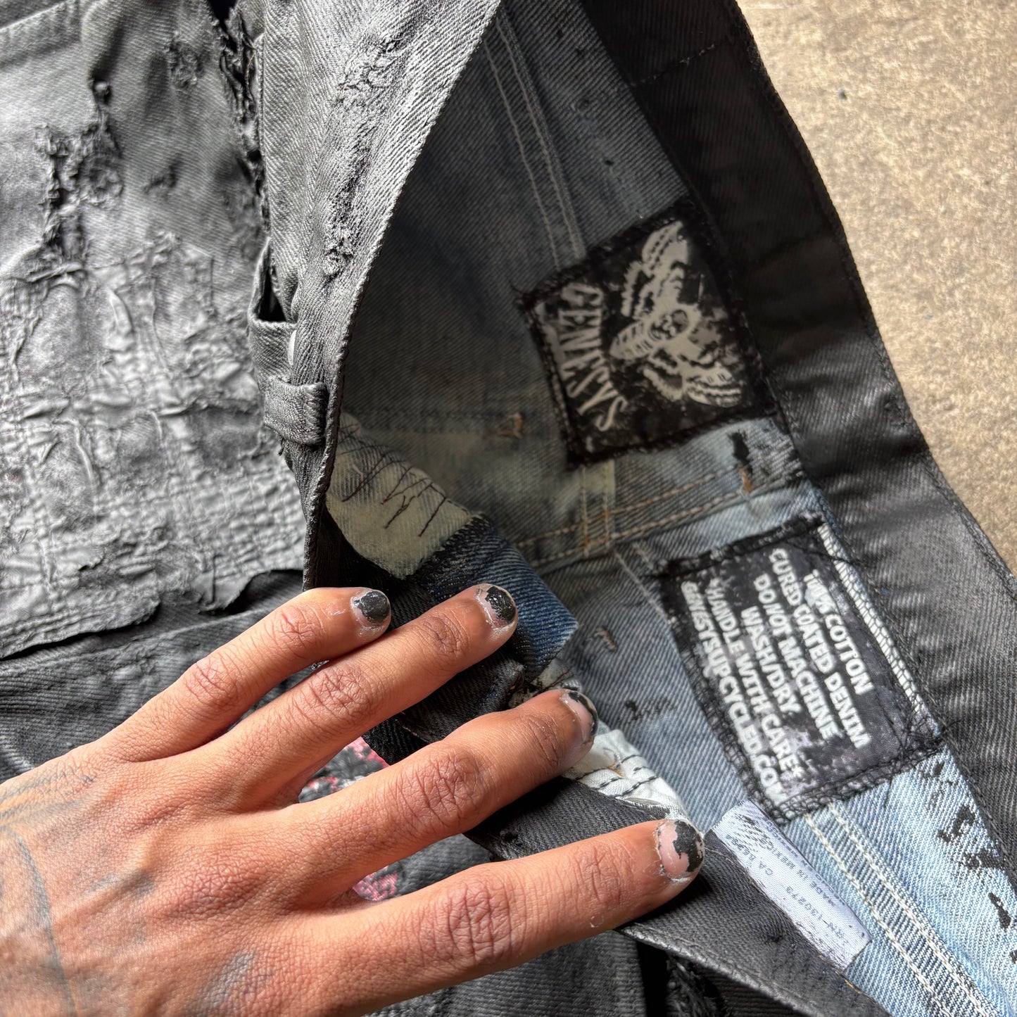 “Molt” Coated denim