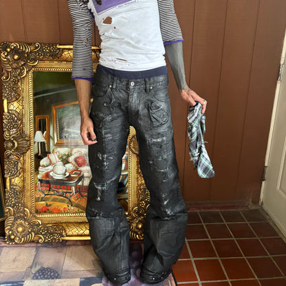 “Molt” coated denim