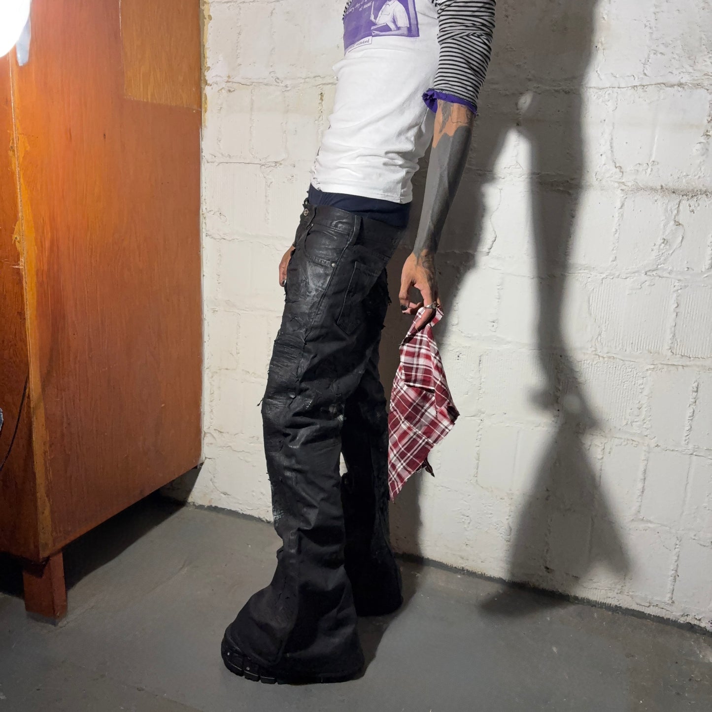 “Molt” coated denim